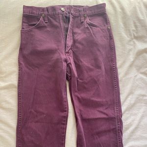 Wrangler vintage straight leg maroon pants